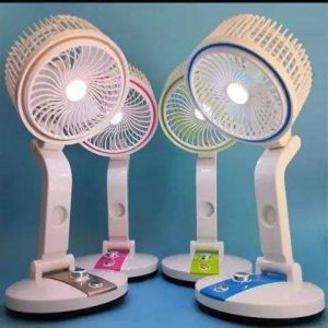 Rechergable and led light protable fan